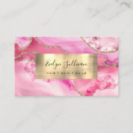 ピンクゲート及び金ゴールドフォイルの名刺 名刺