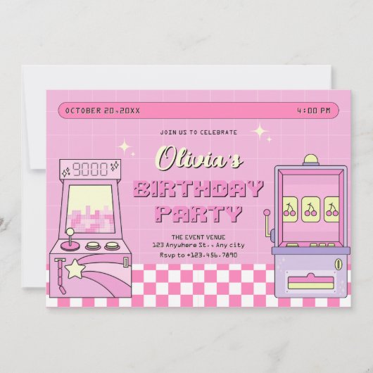 ピンクゲームセンター 招待状 (正面)