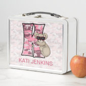 ピンクコアラとカモフラージュ文字K メタルランチボックス (インサイチュ)