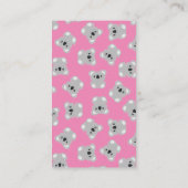 ピンクコアラ熊ベビーシャワー エンクロージャーカード (裏面)