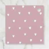 ピンクコウノトリ赤ちゃん女の子ベビーシャワーありがとう フェイバータグ (裏面)