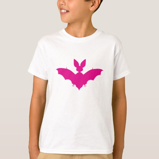ピンクコウモリ スプーキー カワイイ ゴス Tシャツ (正面)