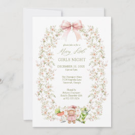 ピンクコガーリーケットガールズナイトホリデーパーティー 招待状