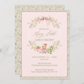 ピンクコガーリーケットガールズナイトホリデーパーティー 招待状 (正面/裏面)
