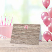 ピンクコガーリーケット女性のカーボーイブーツボウ サンキューカード