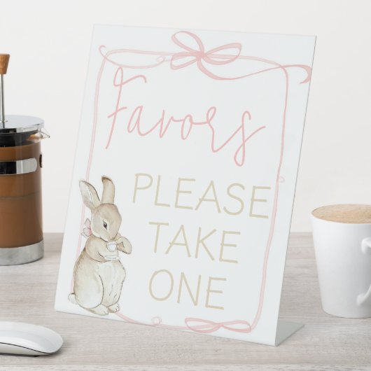 ピンクコクエットピーターザラビット誕生日の恩恵 台座サイン (インサイチュ)