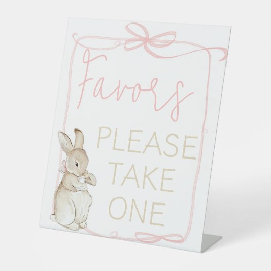 ピンクコクエットピーターザラビット誕生日の恩恵 台座サイン (正面)