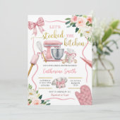 ピンクコクットストックザキッチンブライダルシャワー 招待状 (スタンド正面)