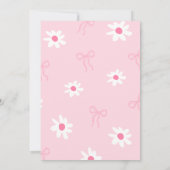 ピンクコケお洒落レトロティー4th誕生日 招待状 (裏面)