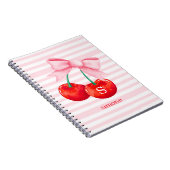 ピンクコケかわいらしットさくらんぼ ノートブック (右側)