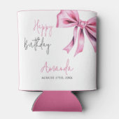 ピンクコケエレガントットボウスウィート16誕生日 缶クーラー (裏面)