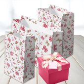 ピンクコケガーリーット女性のカーボーイブーツ弓パターン ミディアムペーパーバッグ