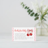 ピンクコケットさくらんぼベビーシャワーベビー本 エンクロージャーカード (スタンド正面)