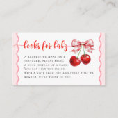 ピンクコケットさくらんぼベビーシャワーベビー本 エンクロージャーカード (正面)