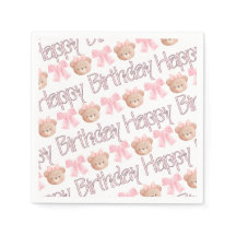 ピンクコケットのクマとリボン