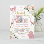 ピンクコケットひげ遠くにブライダルシャワー 招待状 (スタンド正面)