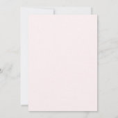 ピンクコケットアーチ春ワイルドフラワーベビーシャワー 招待状 (裏面)