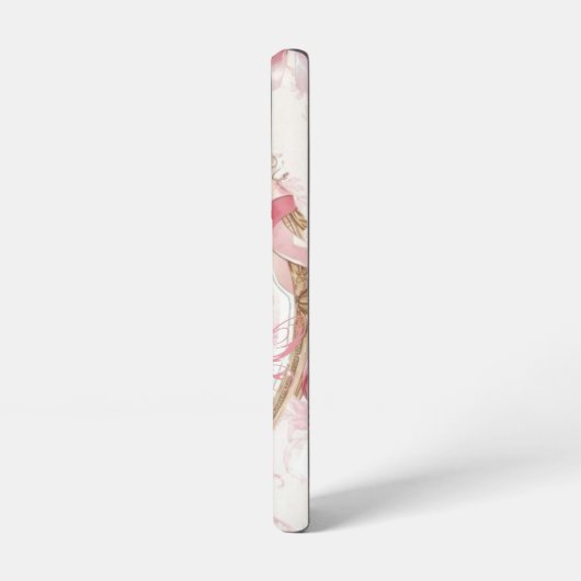 ピンクコケットケース – ソフトコフェミニンアデザイン SAMSUNG GALAXYケース (左側面)