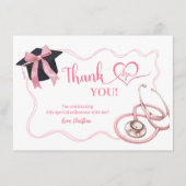 ピンクコケットナース卒業サンキューカード エンクロージャーカード (正面)