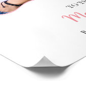 ピンクコケットナース卒業写真ウェルカムサイン ポスター (角)