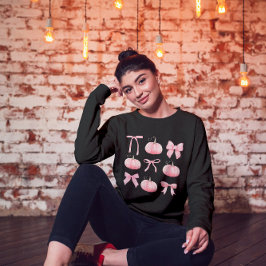 ピンクコケットハロウィーンカボチャ スウェットシャツ