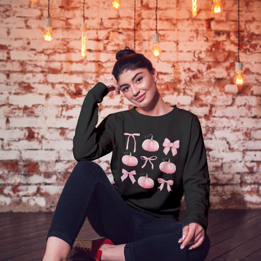 ピンクコケットハロウィーンカボチャ スウェットシャツ