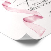 ピンクコケットバウパーティー装飾サイン ポスター (角)