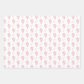 ピンクコケットバルーンガール誕生日 ラッピングペーパーシート (正面2)