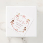 ピンクコケットバレリーナバースデーパーティースクエア フェイバータグ (インサイチュ)