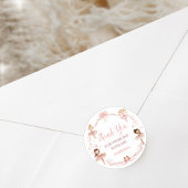 ピンクコケットバレリーナバースデーパーティー ラウンドシール