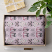 ピンクコケットパンプキン幽霊ハロウィーンパターン 薄葉紙 (ギフト)