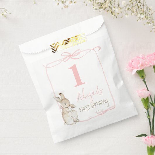 ピンクコケットピーターザラビットファースト誕生日 フェイバーバッグ (封をした状態)