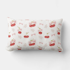 ピンクコケットボウさくらんぼルームデコール、さくらんぼ ランバークッション