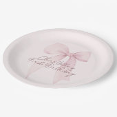 ピンクコケットボウカスタム ペーパープレート (アングル)