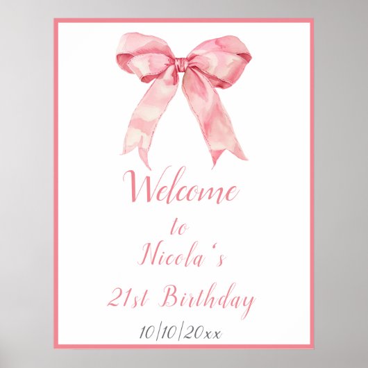 ピンクコケットボウバースデーパーティー ポスター (正面)