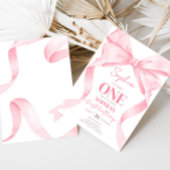 ピンクコケットボウバースデーパーティー 招待状