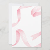 ピンクコケットボウバースデーパーティー 招待状 (裏面)