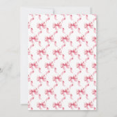 ピンクコケットボウバースデーパーティー 招待状 (裏面)