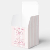 ピンクコケットボウパステルベビーシャワーデザート フェイバーボックス (オープン)