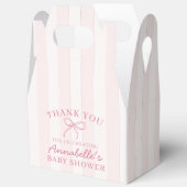 ピンクコケットボウパステルベビーシャワーデザート フェイバーボックス (見開き)