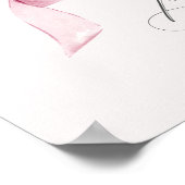 ピンクコケットボウブライダルシャワーウェルカムサイン ポスター (角)