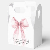 ピンクコケットボウブライダルシャワーサンキュー フェイバーボックス (オープン)