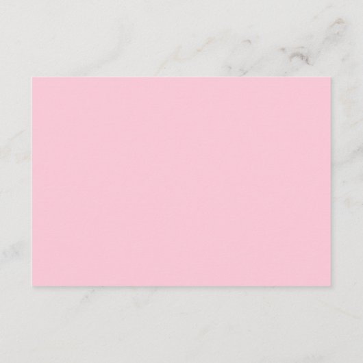 ピンクコケットボウブライダルシャワーレシピ エンクロージャーカード (裏面)