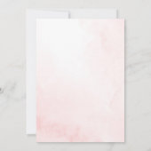 ピンクコケットボウベビーガールシャワー招待状 招待状 (裏面)