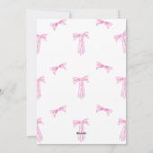 ピンクコケットボウホリデーフォトクリスマスカード シーズンカード (裏面)