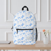 ピンクコケットボウ名前をカスタムする プリントバックパック