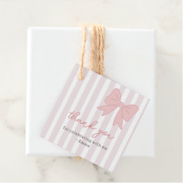 ピンクコケットボウ誕生日 フェイバータグ