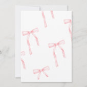 ピンクコケットボウ13th誕生日招待状 招待状 (裏面)