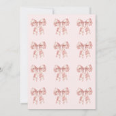 ピンクコケットボウSweet sixteen誕生日パーティーInv 招待状 (裏面)