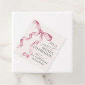 ピンクコケットボーガールスウィート16誕生日パーティー フェイバータグ (インサイチュ)